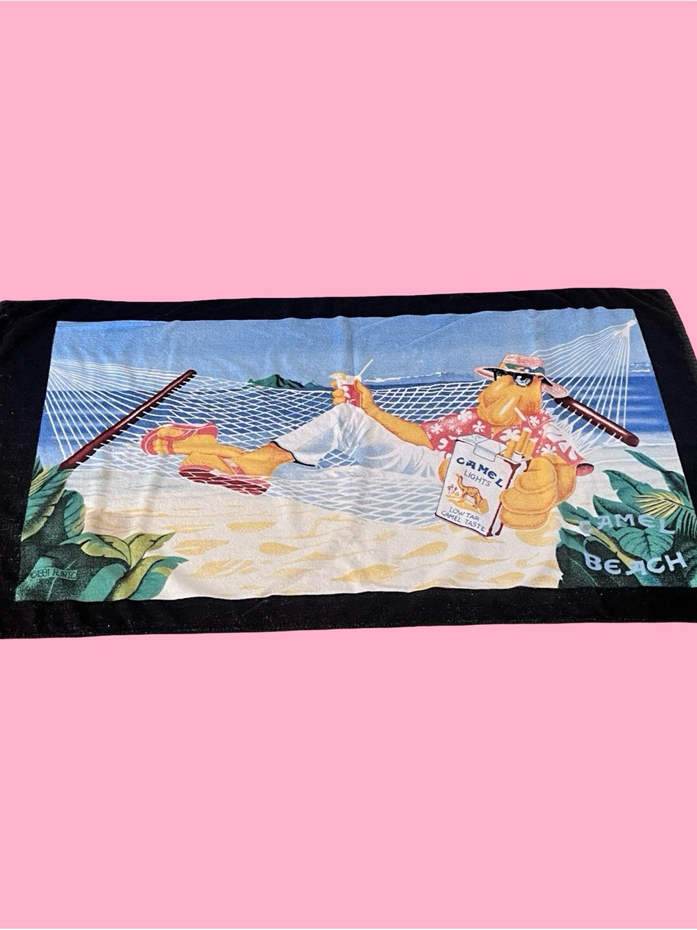 Vintage 90s Camel Beach Towel